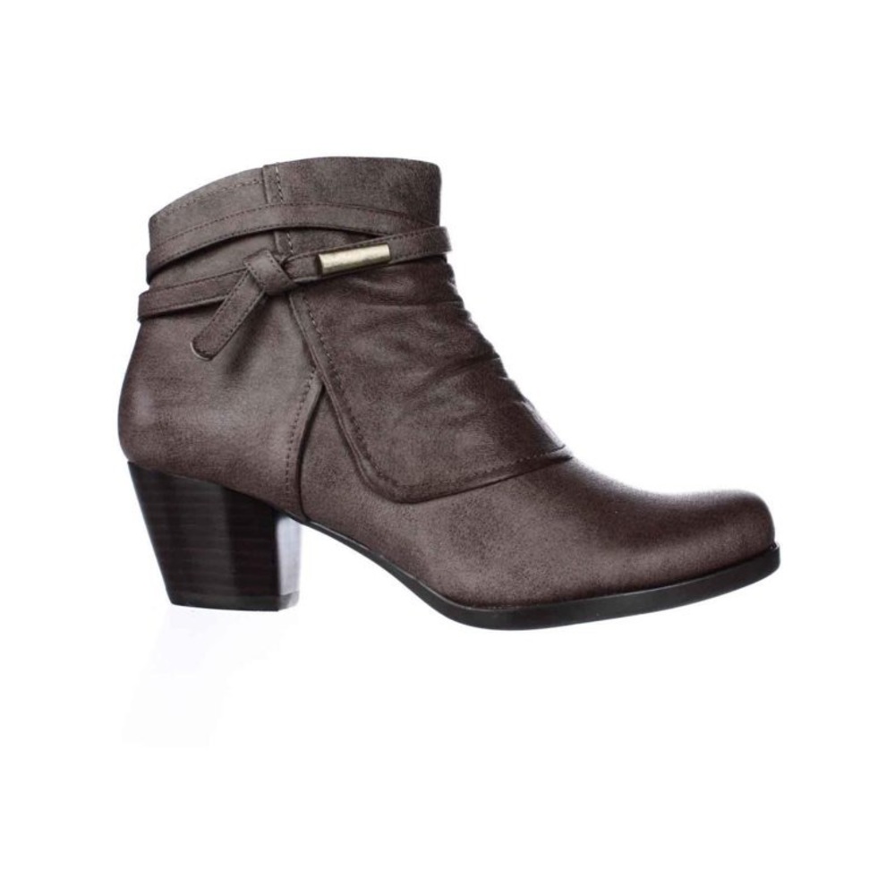 Womens BareTraps Rhapsody Cross Strap Ankle Boots, Mushroom - Picture 4 of 11